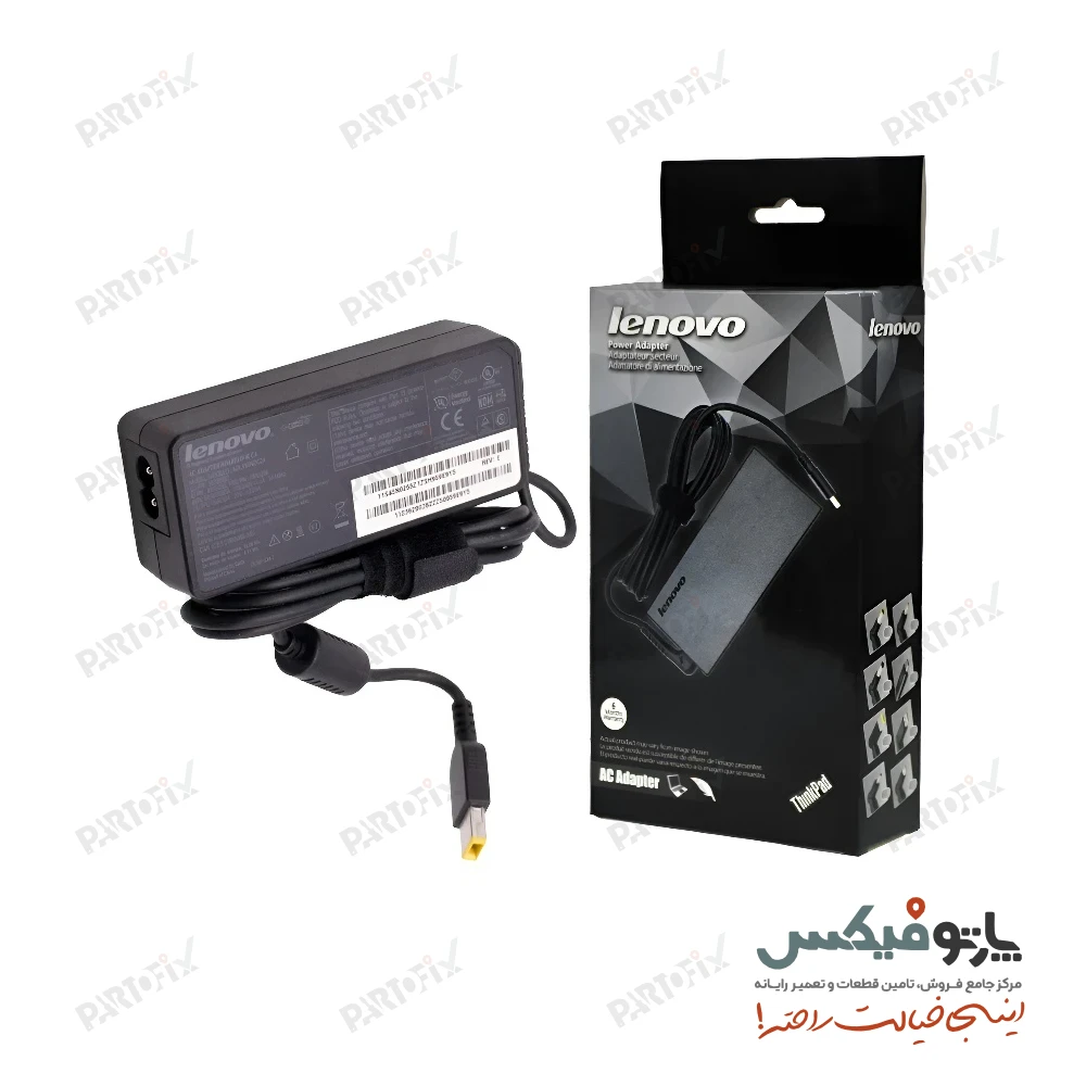 شارژر اورجینال لپ تاپ لنوو 20 ولت 3.25 آمپر 65 وات کانکتور USB